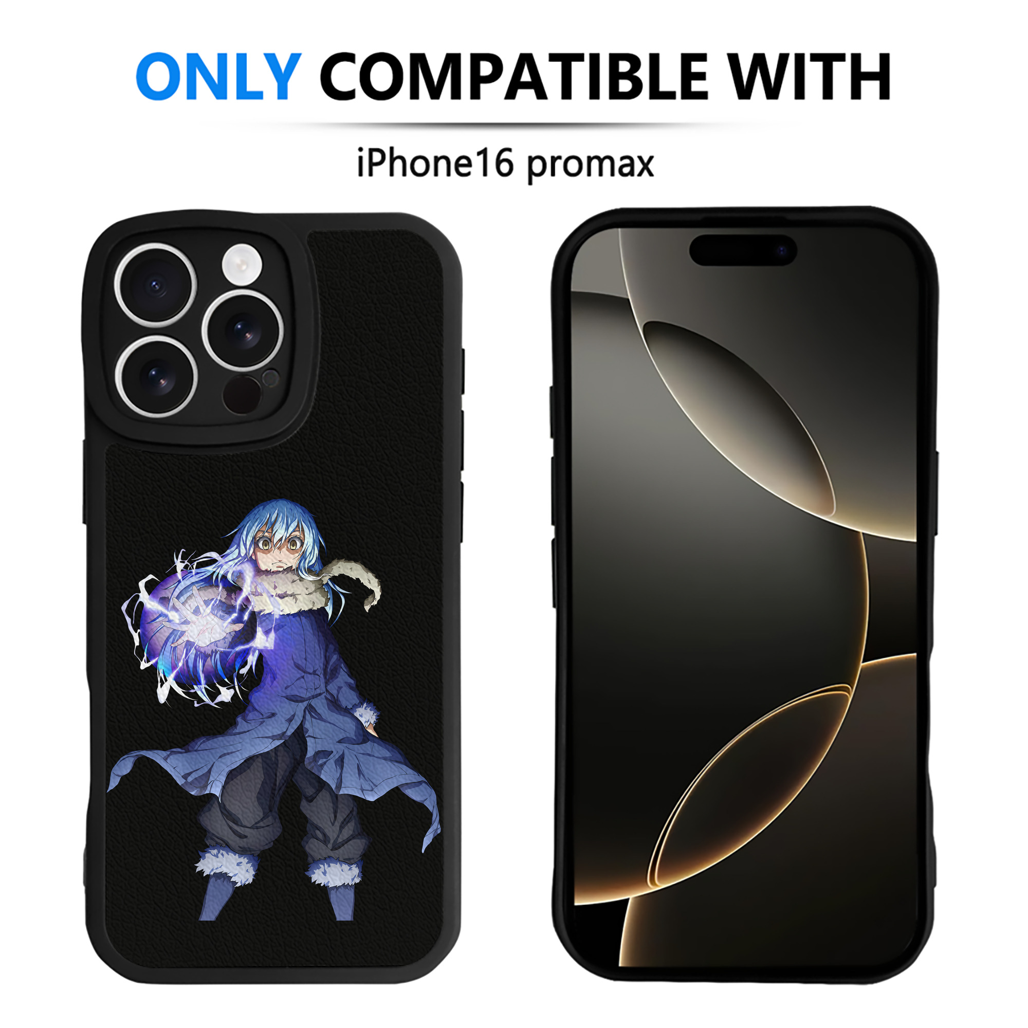 （画像用） 転スラ Regarding Reincarnated to Slime 【iPhone 16シリーズ対応】シリコンスマホケース（レザー調） 材質：シリコン